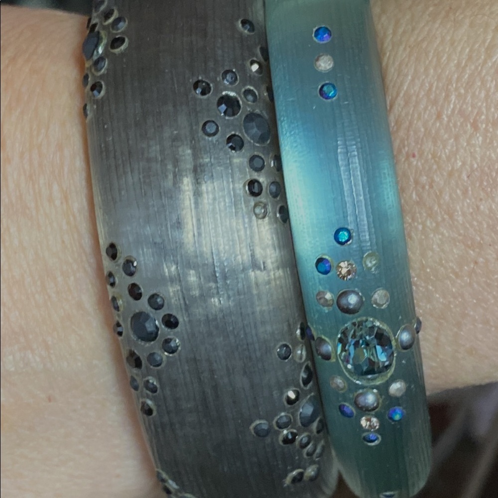 Alexis Bittar set of 2 lucite bangles.